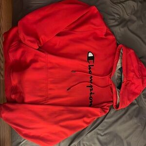 Champion Bold Red Pullover Hoodie